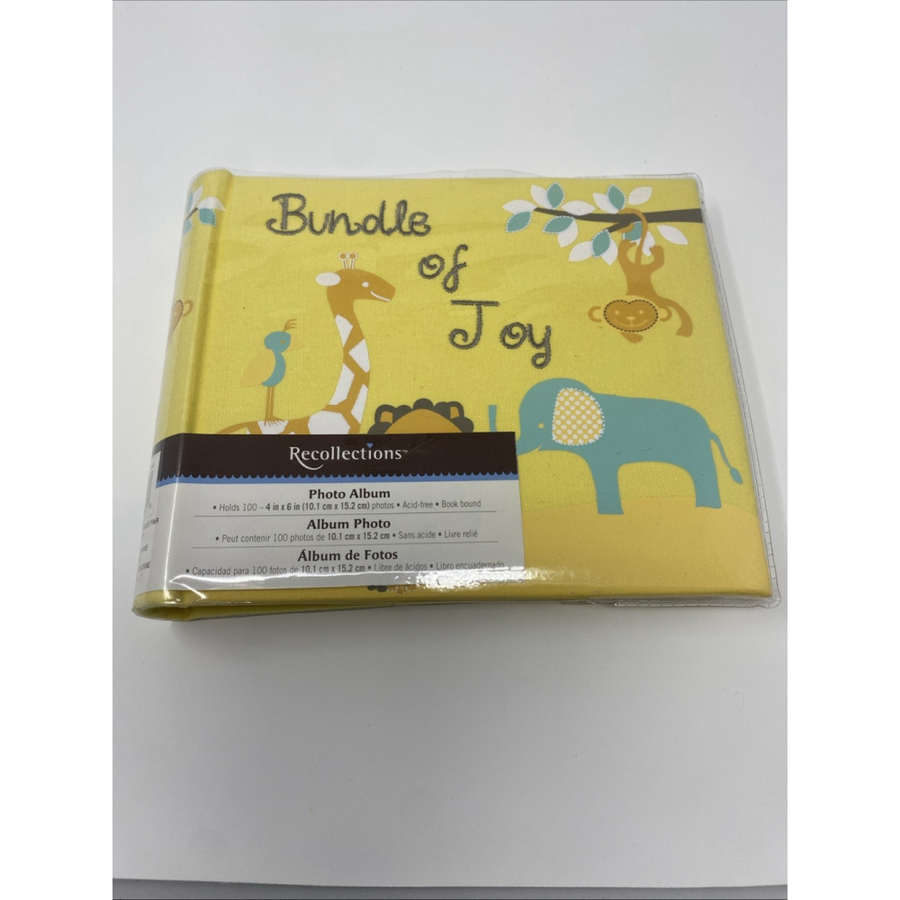 Recollections‎ Photo Album Holds 100 4X6 Inch Photos Bundle of Joy Baby Yellow